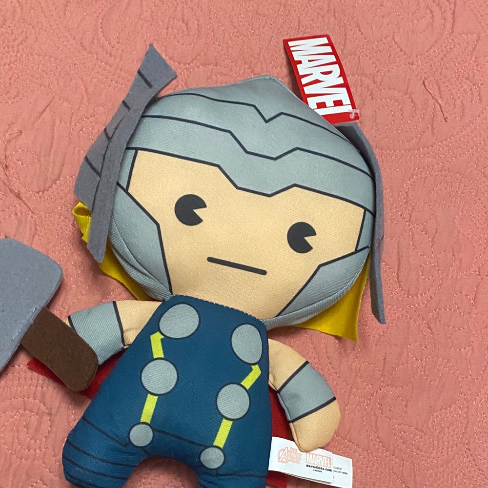 Marvel Thor Plush Toy - Gray, Blue, and Yellow
